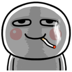 A person with round droopy eyes