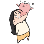 ゆかいなロングヘア女の子。