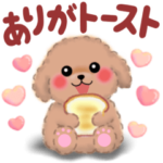 かわいいトイプードル☆だじゃれスタンプ