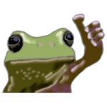 リアルなカエルのスタンプ