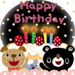 絵本みたいな*動く*おめでとう色々スタンプ