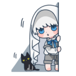 おばけくんと黒猫（ちび）