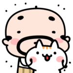 ネコとミニおやじの動くスタンプ