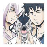 マグロ男と上から女と寡黙男。