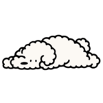 犬のおやすみスタンプ