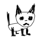 少しだけ怖い猫