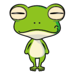 ちょっとシュールなカエル