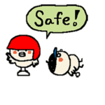 ススメ隊長が野球をしています