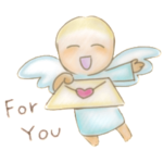 エンジェルキッズの励ましスタンプ-英語版