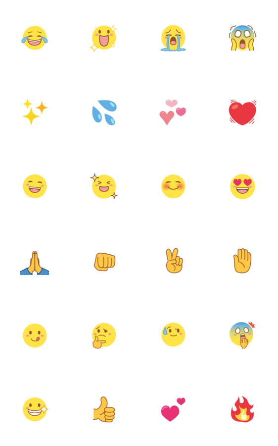 飛び出る絵文字風スタンプ