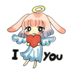 うさぎ彼女ゆめかわスタンプ