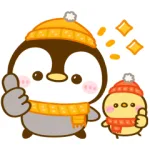  ぺんぺん＆シマエナガ♡ほっこり冬スタンプ